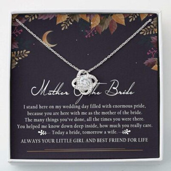 Mom Necklace, Love Knots Necklace Mother Of The Bride Wedding Gifts - Thegiftio UK