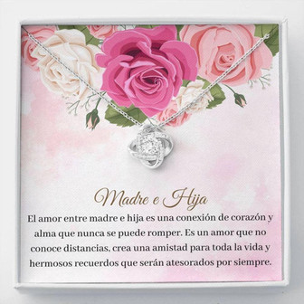 Mom Necklace, Madre Hija Collar , Spanish Mother Necklace Gift , Madre Navidad , Bonita Hija Regalo , Madre Hija Navidad - Thegiftio