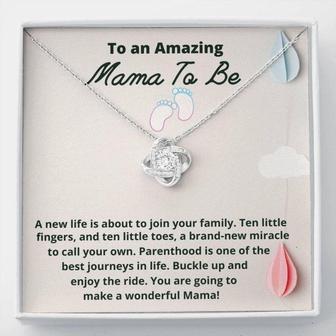 Mom Necklace, Mama To Be Necklace Gift, Gift For Expecting Moms Love Knot Necklace, Gift Mom To Be, New Mom Gift, Pregnancy Gift - Thegiftio UK
