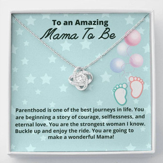 Mom Necklace, Mama To Be Necklace Gift, Gift For Expecting Moms Love Knot Necklace, Gift Mom To Be, New Mom Gift, Pregnancy Gift - Thegiftio UK