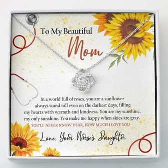 Mom Necklace, Mom Nurse Necklace , To My Beautiful Mom Gift , Your Nurse, Daughter - Thegiftio