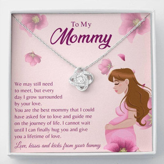 Mom Necklace, Mom To Be Necklace , Cute Pregnancy Gift , Sweet Baby Necklace , New Baby Card , Gift From Baby , Love To Mommy - Thegiftio UK