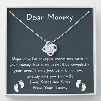 Mom Necklace, Mom To Be Necklace, Pregnancy Gift For Mom To Be, Mommy Present From Unborn Baby, Gift For Expecting Moms - Thegiftio UK