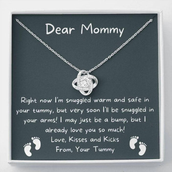 Mom Necklace, Mom To Be Necklace, Pregnancy Gift For Mom To Be, Mommy Present From Unborn Baby, Gift For Expecting Moms - Thegiftio