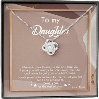 Mom Necklace, Mother Daughter Necklace, Pray Always Safe Enjoy Way Back Home Love, Alluring Mom Gifts - Thegiftio