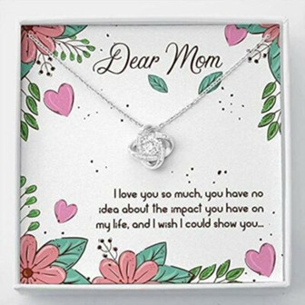 Mom Necklace, Mother, Day Necklace Gift For Mom From Daughter , I Love You So Much - Thegiftio UK
