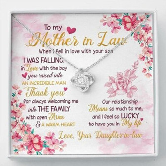 Mom Necklace, Mother-In-Law Necklace, Necklace Gift For Mother In Law Thank You For Welcoming Me Necklace - Thegiftio UK
