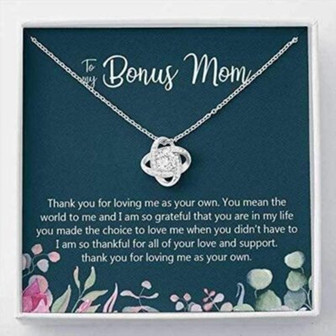 Mom Necklace, Mother-In-Law Necklace, Stepmom Necklace, To My Bonus Mom Necklace Gift , Thank You For Loving Me As Your Own - Thegiftio UK