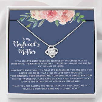 Mom Necklace, Mother-In-Law Necklace, To My Boyfriend’S Mom Gifts Necklace, Boyfriends Mom Birthday - Thegiftio UK