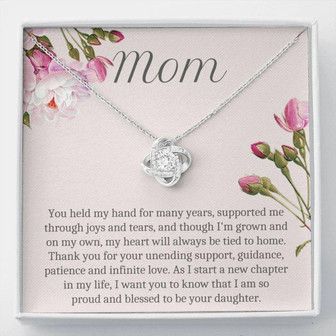 Mom Necklace, Mother Of The Bride Gift From Daughter, To My Mom On My Wedding Day Necklace, Gift For Mom From Bride - Thegiftio UK