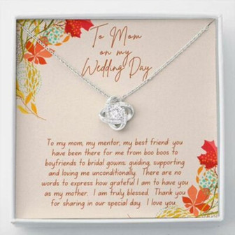 Mom Necklace, Mother Of The Bride Necklace Gift From Daughter, Gratitude Gift From Bride - Thegiftio UK