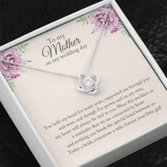 Mom Necklace, Mother Of The Bride Necklace Gift, Wedding Day Gift For Mother From Daughter - Thegiftio UK
