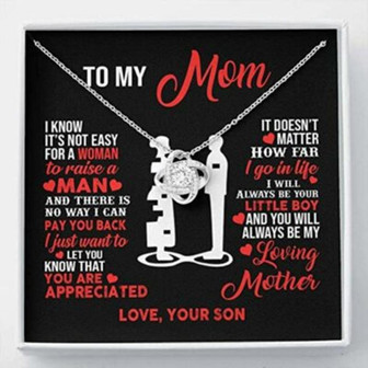 Mom Necklace Mothers Day Gift From Son To My Mom Little Boy - Thegiftio UK