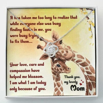 Mom Necklace, Necklace Gift For Mom Mother, Day , Thanks Mom Necklace With Gift Box - Thegiftio UK