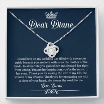 Mom Necklace, Personalized Necklace Mother Of The Bride Gift From Groom, Future Mother-In-Law Gift On Wedding Day Custom Name - Thegiftio UK
