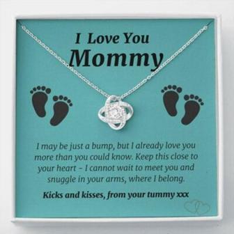 Mom Necklace, Personalized Necklace New Mummy Gift, Gift For Mom To Be, Baby Bump, New Mum, First Time Mum, Pregnancy Custom Name - Thegiftio UK