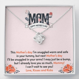 Mom Necklace, Pregnancy Gift For Mom To Be, First Time Mom Necklace, First Mother’S Day Gift For Expecting Moms - Thegiftio UK