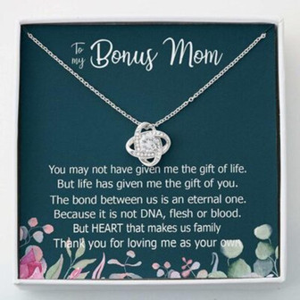 Mom Necklace, Stepmom Necklace, Bonus Mom Necklace For Women Girl , Stepmother Mother In Law Thank You - Thegiftio UK