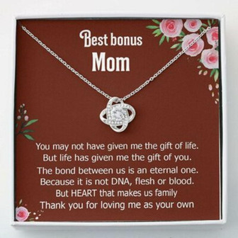 Mom Necklace, Stepmom Necklace, Bonus Mom Necklace Gift, Stepmom Mother In Law Wedding Gift From Bride - Thegiftio UK