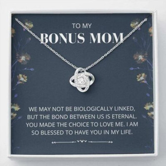 Mom Necklace, Stepmom Necklace, Bonus Mom Necklace , Eternal Bond , Mother In Law From Step Daughter, Step Son - Thegiftio UK