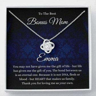 Mom Necklace, Stepmom Necklace, Bonus Mom Necklace Gift, Stepmom Mother In Law Wedding Gift From Bride - Thegiftio UK