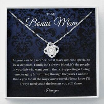 Mom Necklace, Stepmom Necklace, Bonus Mom Necklace Gift, Stepmom Mother In Law Wedding Gift From Bride - Thegiftio UK