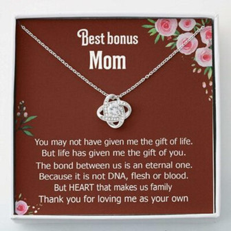 Mom Necklace, Stepmom Necklace, Bonus Mom Necklace Gift, Stepmom Mother In Law Wedding Gift From Bride - Thegiftio UK