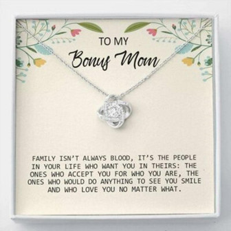 Mom Necklace, Stepmom Necklace, Bonus Mom Necklace Gift, Stepmom Mother In Law Wedding Gift From Bride - Thegiftio UK
