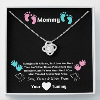 Mom Necklace, Stepmom Necklace, New Mom Necklace Gift From Husband, Mommy Gift From Unborn Baby, Baby Bump - Thegiftio