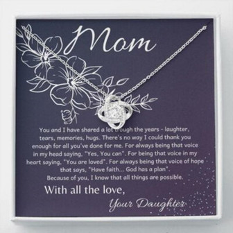 Mom Necklace, Stepmom Necklace, To My Mother Necklace Gift For Mom From Daughter, Mother Daughter Necklace - Thegiftio UK