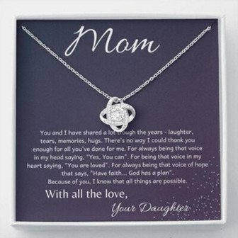 Mom Necklace, Stepmom Necklace, To My Mother Necklace Gift For Mom From Daughter, Mother Daughter Necklace - Thegiftio UK