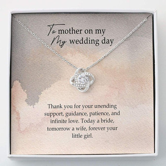 Mom Necklace , Thank You Mom Wedding Gift , Necklace With Gift Box - Thegiftio UK