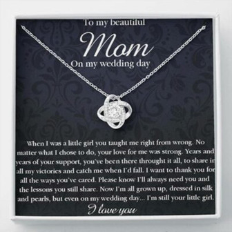 Mom Necklace, To Mom On My Wedding Day Gift, Mother Of The Bride Necklace - Thegiftio UK
