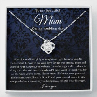 Mom Necklace, To Mom On My Wedding Day Gift, Mother Of The Bride Gift From Daughter Wedding - Thegiftio UK
