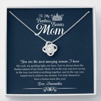 Mom Necklace, To My Badass Bonus Mom Necklace , You Are The Most Amazing Women I Know - Thegiftio UK