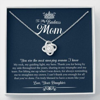 Mom Necklace, To My Badass Mom Necklace , Funny Gift For Mom On Mother’S Day - Thegiftio