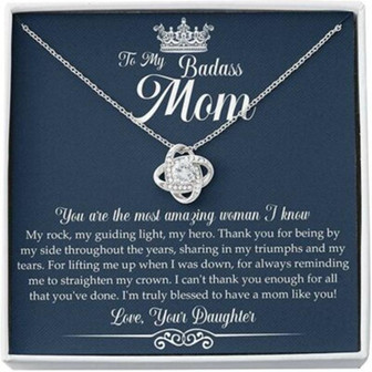 Mom Necklace, To My Badass Mom Necklace Gift , Mother?S Day Gift From Daughter - Thegiftio UK