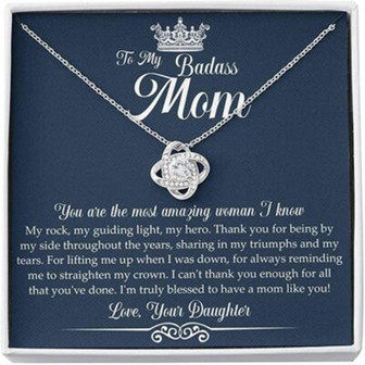Mom Necklace, To My Badass Mom Necklace Gift , Mother?S Day Gift From Daughter - Thegiftio UK