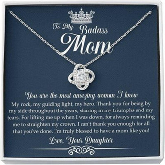 Mom Necklace, To My Badass Mom Necklace , Mother’S Day Gift From Daughter - Thegiftio UK