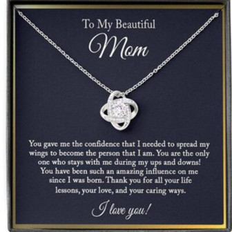 Mom Necklace, To My Beautiful Mom Necklace, Mom Birthday Gift From Daughter Son - Thegiftio UK