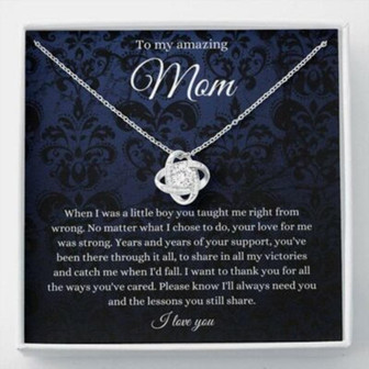 Mom Necklace, To My Beautiful Mom Necklace, Mother’S Day Gift For Mom From Son, Thank You Mom - Thegiftio UK