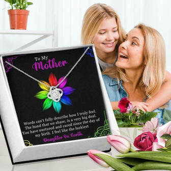 Mom Necklace, To My Mom, Mothers Day Gift For Mom, From Daughter, Love Knot Necklace Mom Gift! - Thegiftio UK
