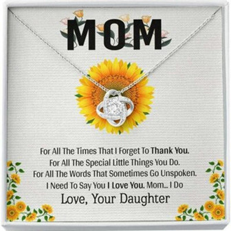 Mom Necklace, To My Mom Necklace Gift, I Love You Knot, Gift For Mother, Mom/Daughter Necklace - Thegiftio UK