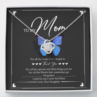 Mom Necklace , To My Mom Necklace Love Knot Necklace - Thegiftio UK