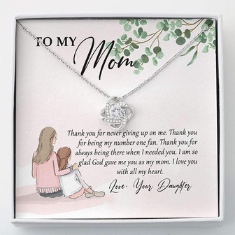 Mom Necklace, To My Mom Necklace , Thank You Mom Gift From Daughter - Thegiftio UK