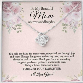 Mom Necklace, To My Mom On My Wedding Day Necklace, Mother Of The Bride Wedding Day Gift - Thegiftio UK