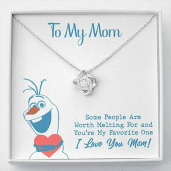 Mom Necklace, To My Mom Worth Melting For Love Knot Necklace Gift For Mom - Thegiftio UK