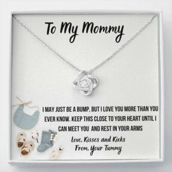 Mom Necklace, To My Mommy “Baby Fashion” Love Knot Necklace Gift For Mom - Thegiftio UK