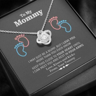Mom Necklace, To My Mommy Necklace From Tummy, Pregnancy Gift For New Mom, First Time Mom - Thegiftio UK