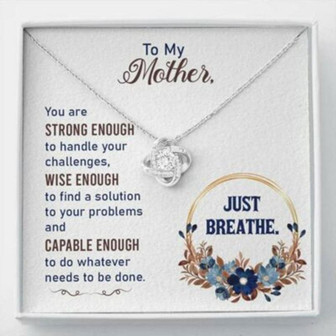 Mom Necklace, To My Mother “Breathe-So” Love Knot Necklace Gift For Mom - Thegiftio UK